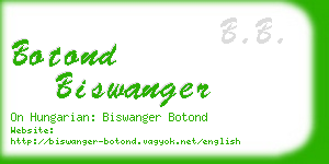 botond biswanger business card